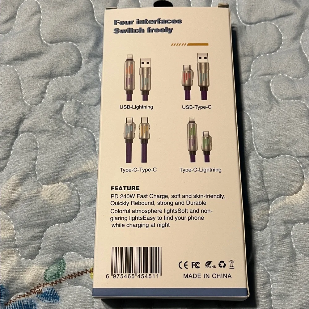 2-IN-2 Fast Data Cable - Gray